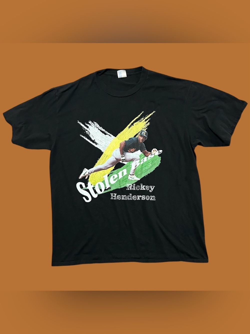 Rickey Henderson Oakland Athletics "Stolen Base" Graphic Tee XL